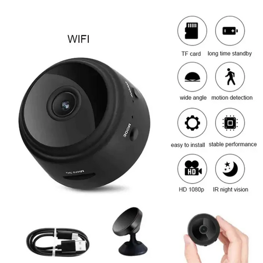 WiFi Mini Camera HD 1080p | Wireless Video Recorder Voice Recorder| Buy 1 and Get 1 Free*