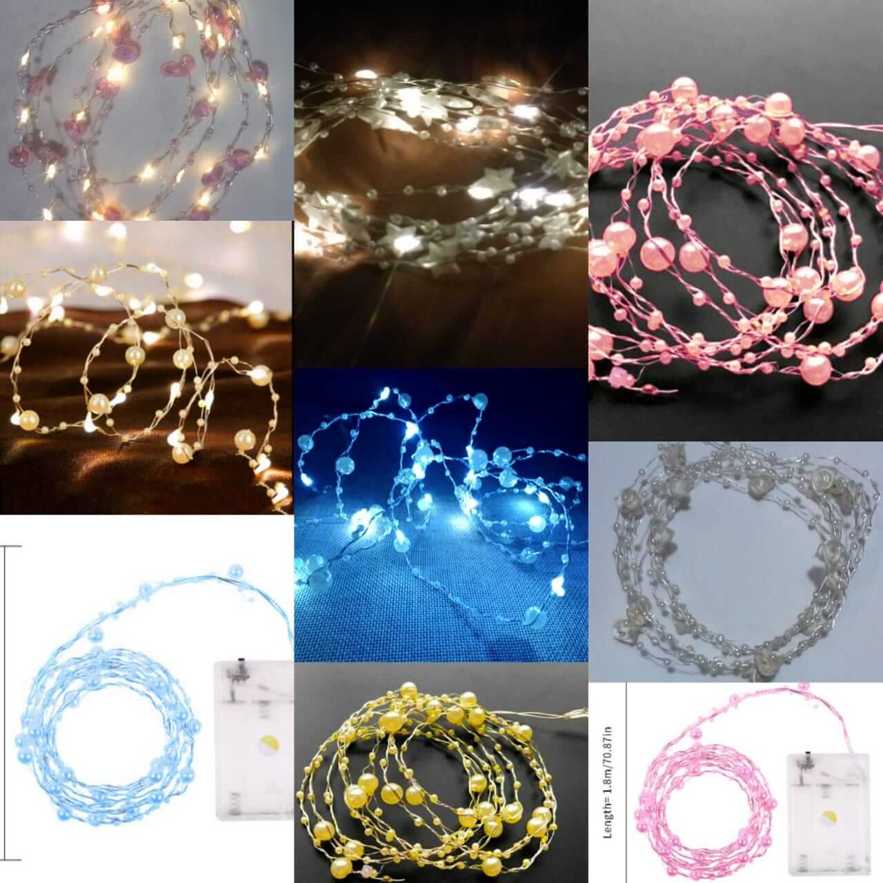 Pack of 2 Pearls Fairy Lights (Random Color)