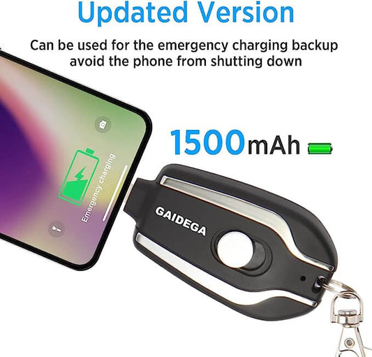 Portable Keychain Charger | 1500mAh Ultra Fast Charging Battery Pack  For Iphone and Android Devices