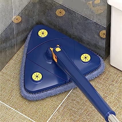 Triangle Mop 360 - Twist Squeeze Wringing - Toilet Bathroom Floor Household Cleaning Ceiling Dusting
