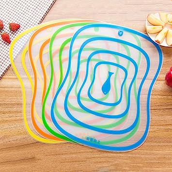 Pack of 3 Chopping Board Plate - Flexible Silicone Cutting Board Pack of 3