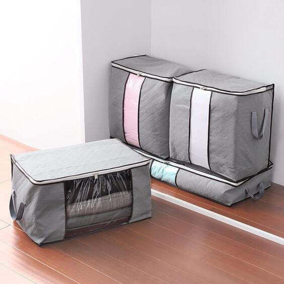 Pack Of 6 Large Folding Storage Bag & Box Organizer