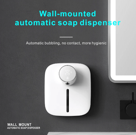 Hot Soap Dispenser Automatic Wall-mounted Rechargeable Temperature Display Liquid Foam Soap Dispensers Hand Sanitizer Machine