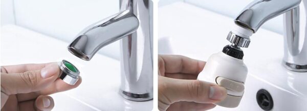 Manual Hand Press Water Dispenser Pump + Moveable Kitchen Tap Head Universal 360 Degree