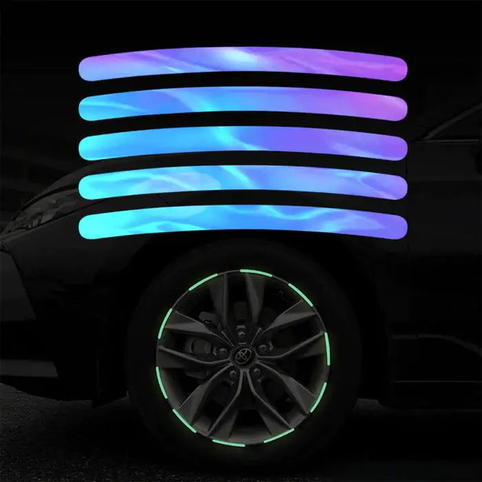 Car Hub Reflective Sticker - Car Alloy Rims Decorative Strips