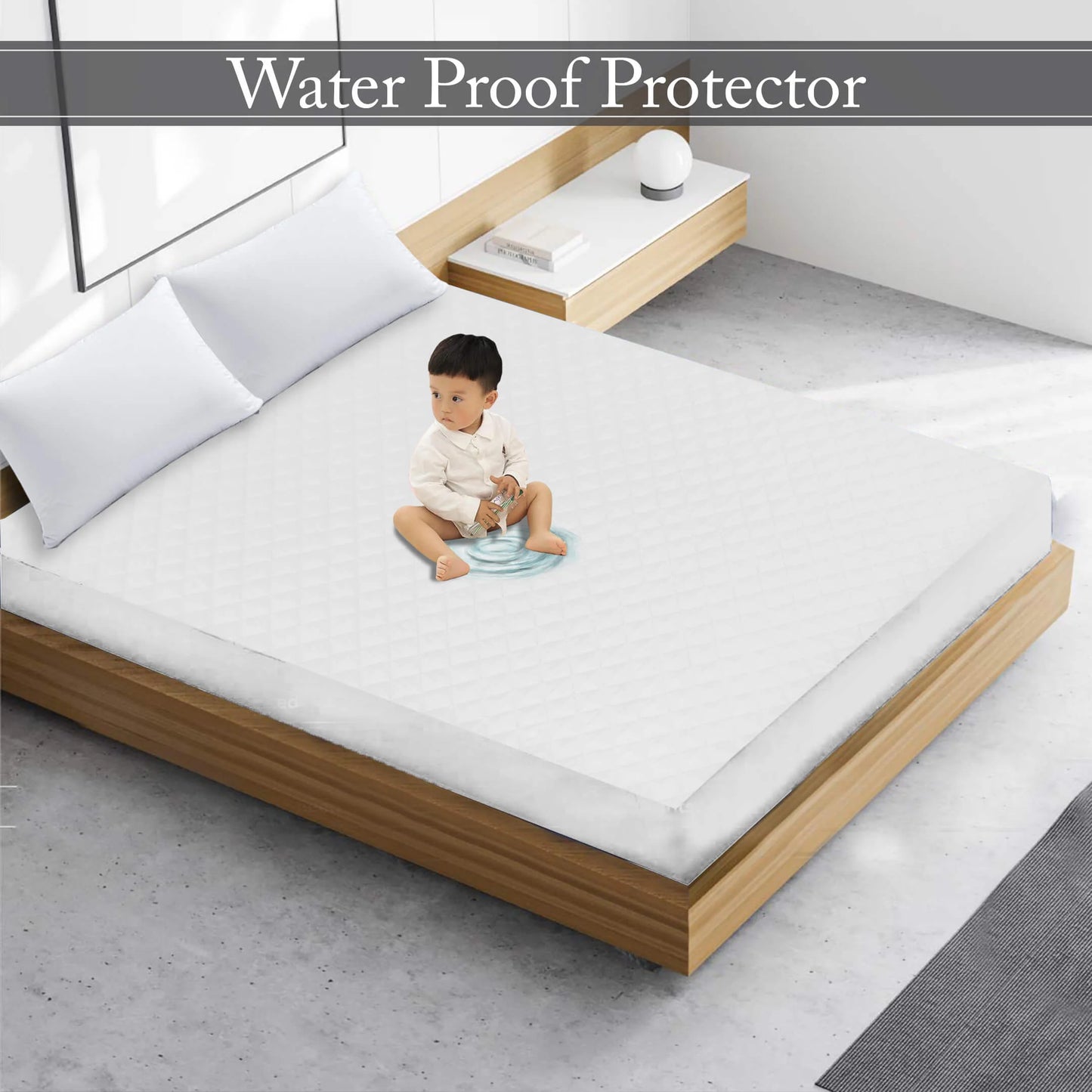 Waterproof Quilted Mattress Protectors With Elastic Fitted | 11.11 SALE  Buy 1 and Get 1 Free