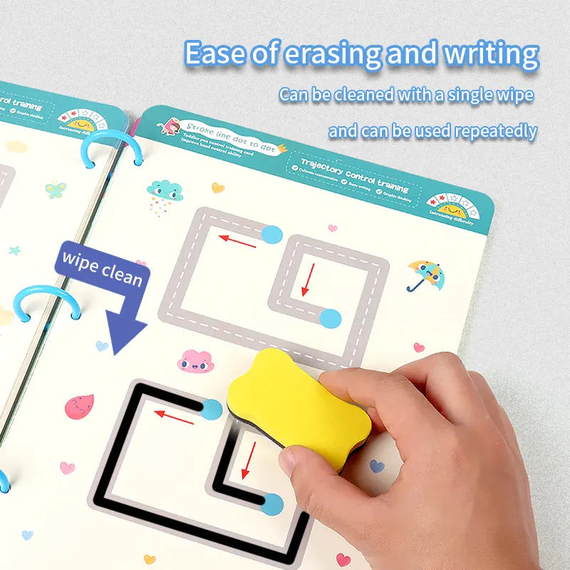 Magical Tracing 64 Pages Work Book | Free Mosquito Repellent Band |Free U Shape KIDS Tooth Brush