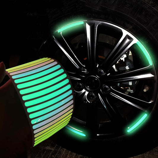 Car Hub Reflective Sticker - Car Alloy Rims Decorative Strips